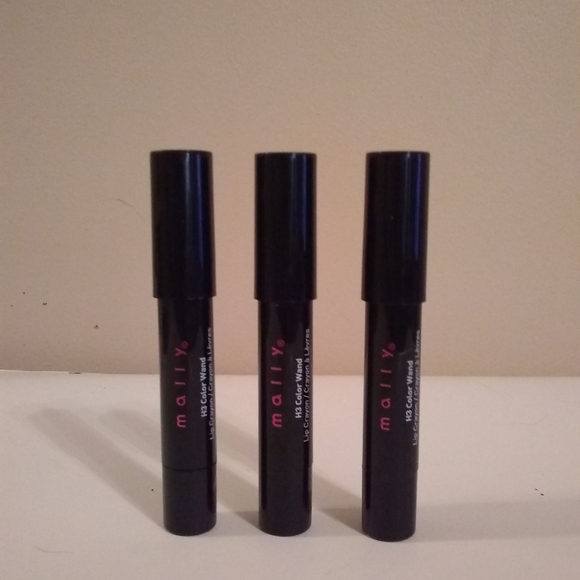 MALLY SET OF 3 H3 COLOR WAND LIP CRAYONS, CHIC CHERRY, POP OF POPPY, POSH PINK - Picture 1 of 5